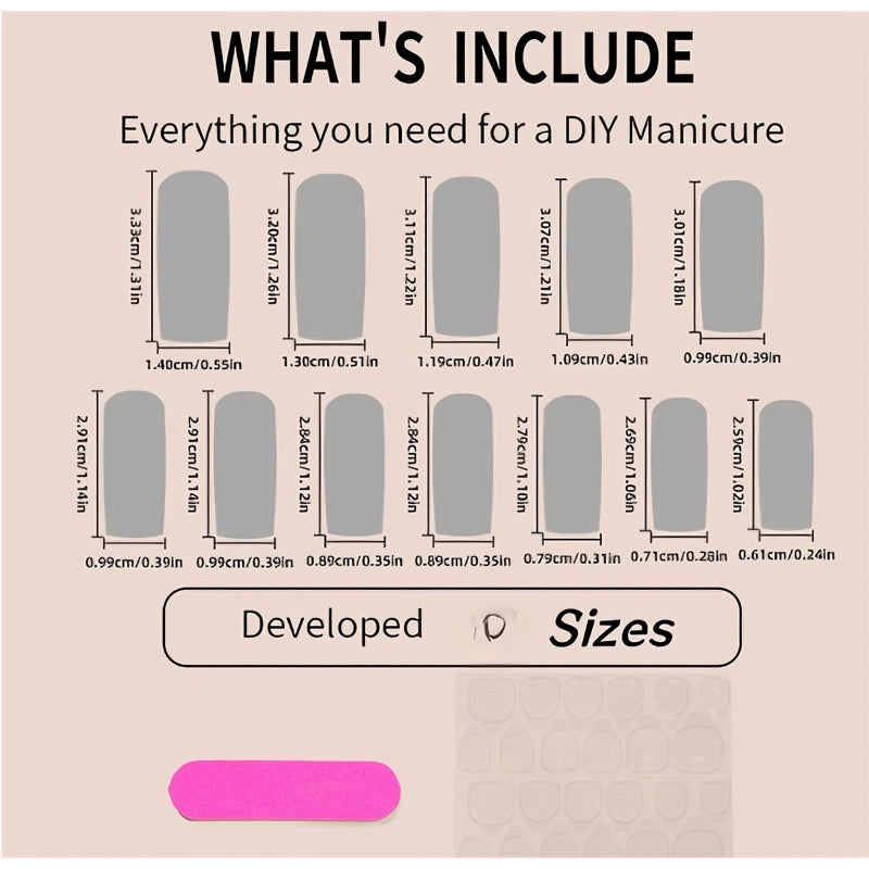 24 PCS Planet Diamond Star Nail Art, Long Length Long Water Pipe Fake Nails,Square Head Nail Tips False Nail - Shuntia Symonette