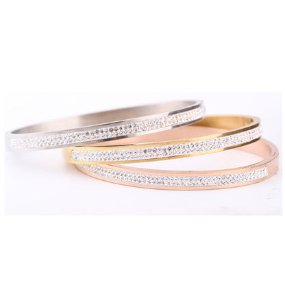 Stainless steel bracelet with diamonds - Shuntia Symonette