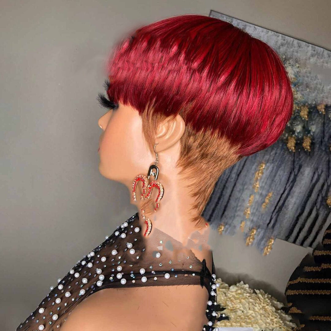 Cashmere Chole Wig Female Wig Short Straight Hair Short Hair Straight Hair Bob Wig - Shuntia Symonette