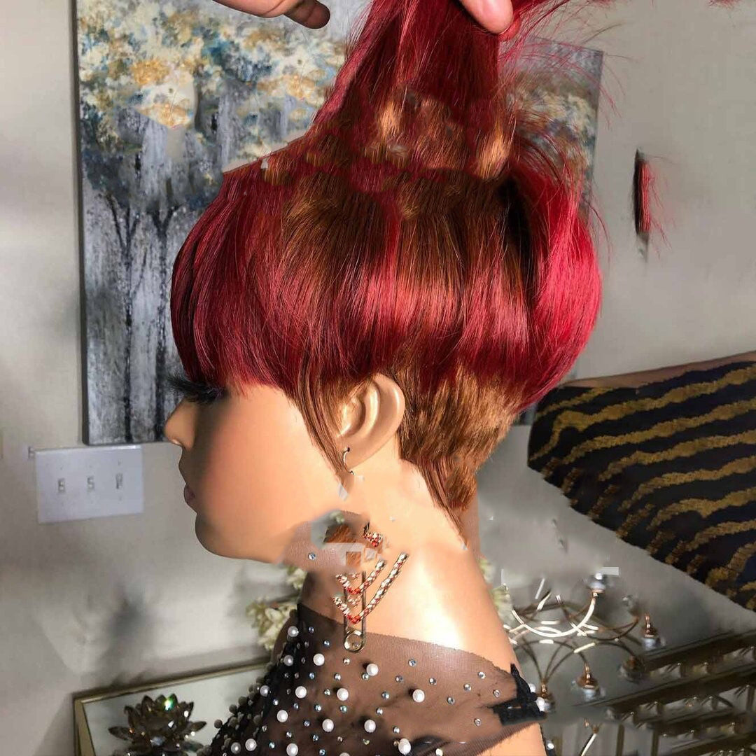 Cashmere Chole Wig Female Wig Short Straight Hair Short Hair Straight Hair Bob Wig - Shuntia Symonette