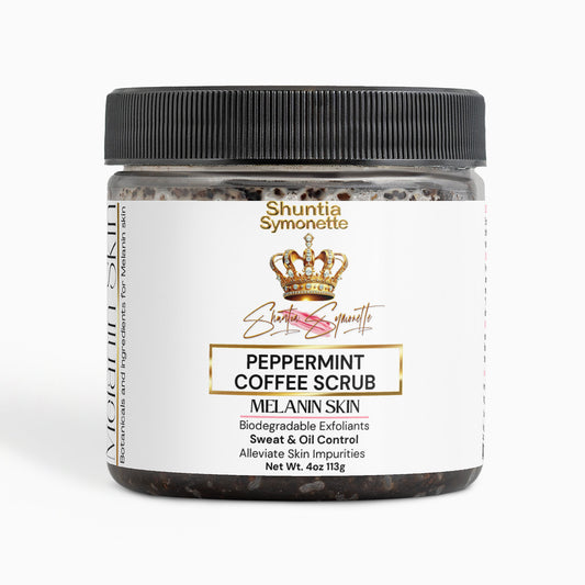 Peppermint Coffee Scrub For Melanin Skin