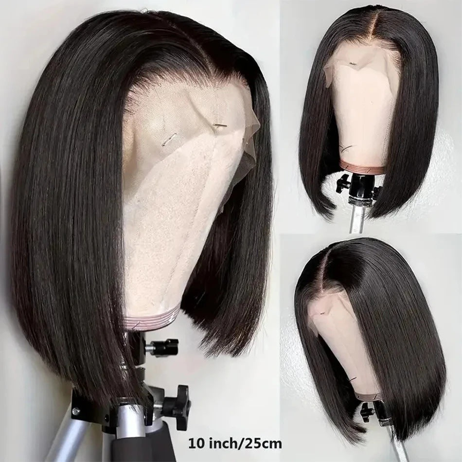Paula Cashmere 13x4 Straight Bob Brazilian Human Hair 200 Density Wig - Shuntia Symonette