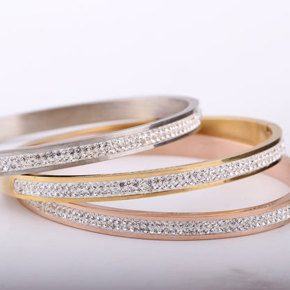 Stainless steel bracelet with diamonds - Shuntia Symonette