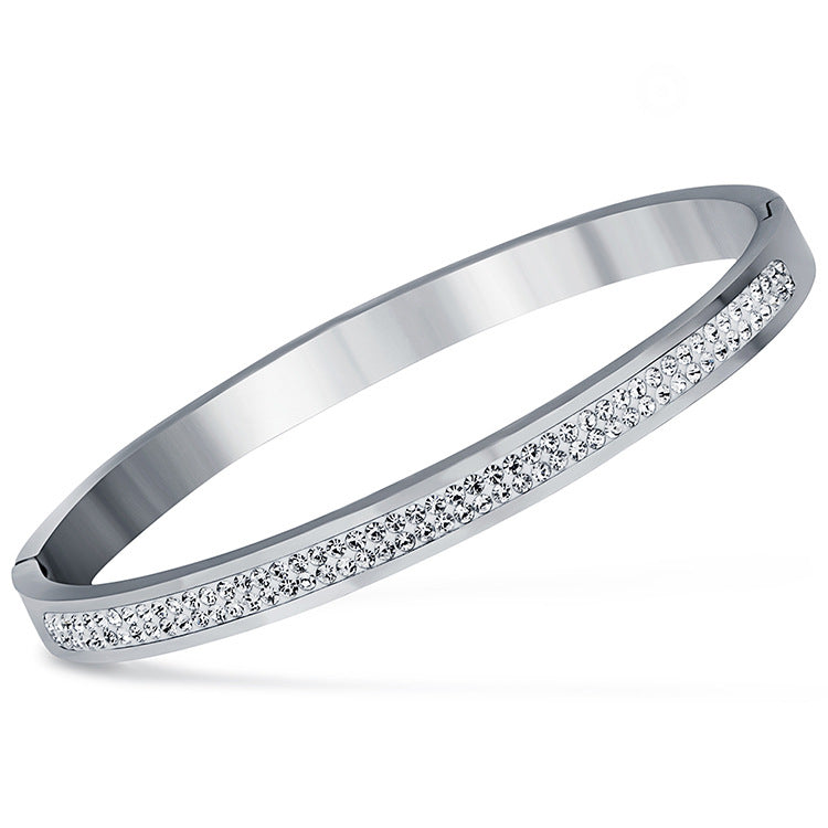 Stainless steel bracelet with diamonds - Shuntia Symonette