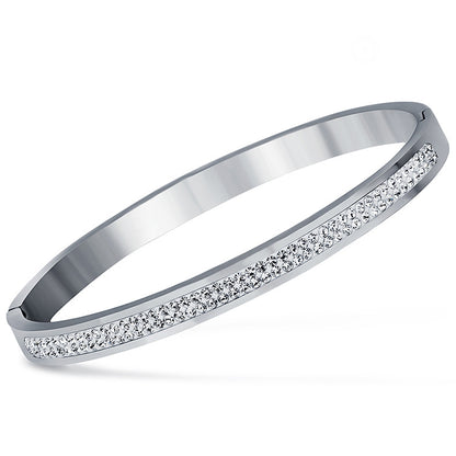 Stainless steel bracelet with diamonds - Shuntia Symonette