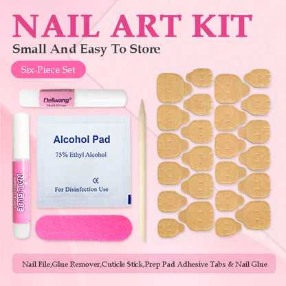 GGddsha Long Nail Designs Reusable PMMA AcrylicBaroque Glass Style Press-on Nails With Box Gifts ForWomen,Mosaic Mirage - Shuntia Symonette