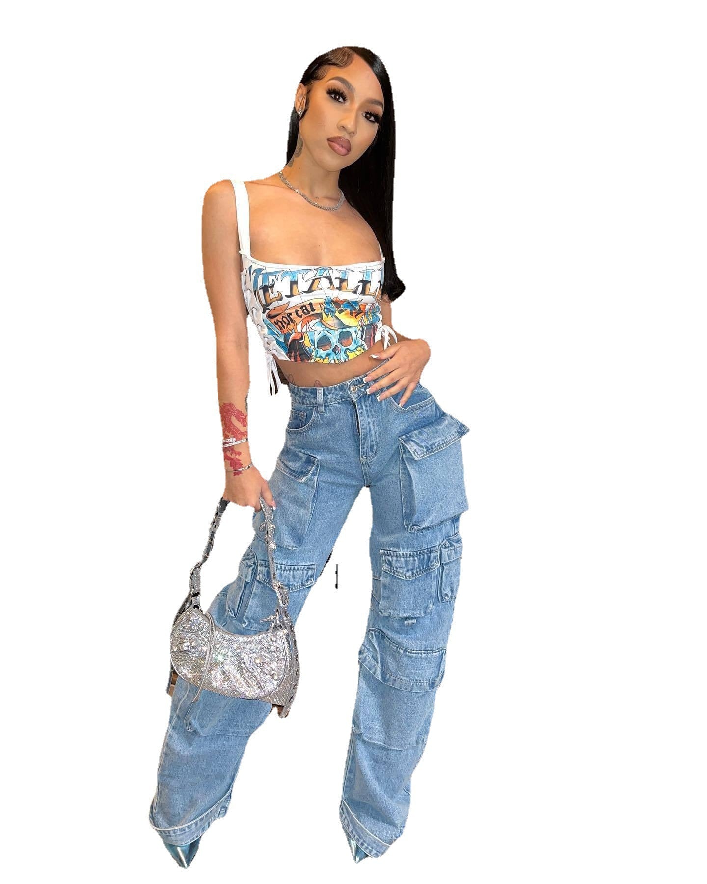 Clock It Spaghetti Strap Top - Shuntia Symonette