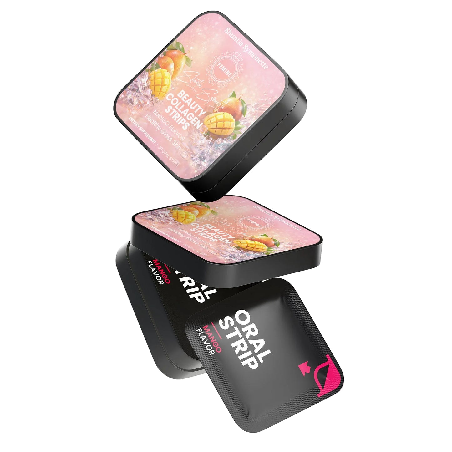 Fast dissolve beauty collagen oral strips for skin support and beauty wellness supplement