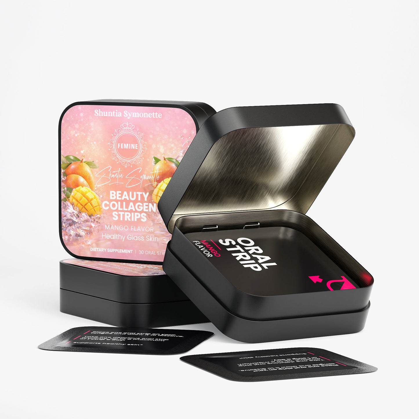 Fast dissolve beauty collagen oral strips for skin support and beauty wellness supplement