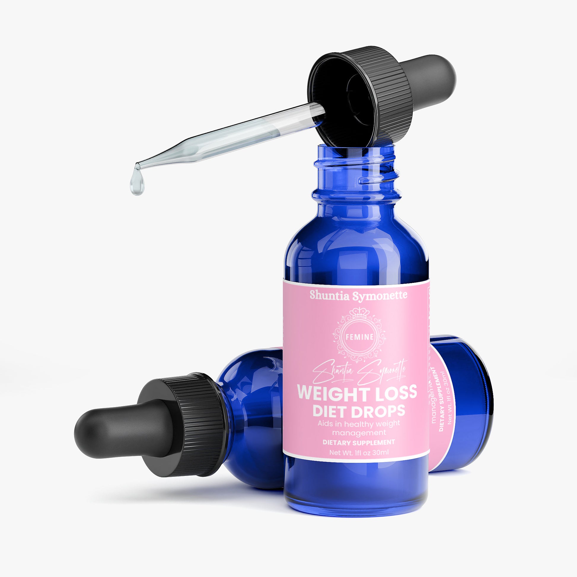 Diet drops liquid supplement for appetite support and metabolism wellness by shuntia symonette