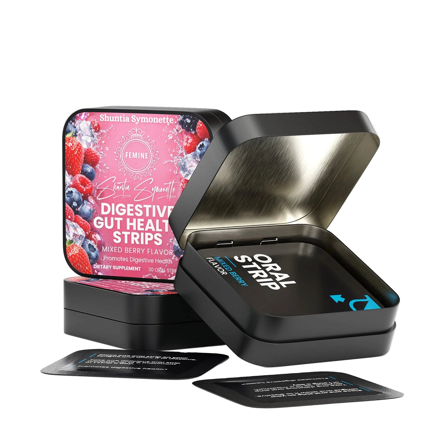 Fast dissolve digestive gut health oral strips for digestive balance and wellness support supplement 