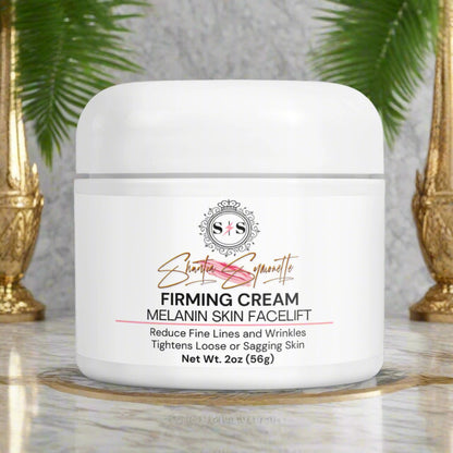 Firming cream jar for Melanin skin Facelift cosmetics skincare by Shuntia Symonette