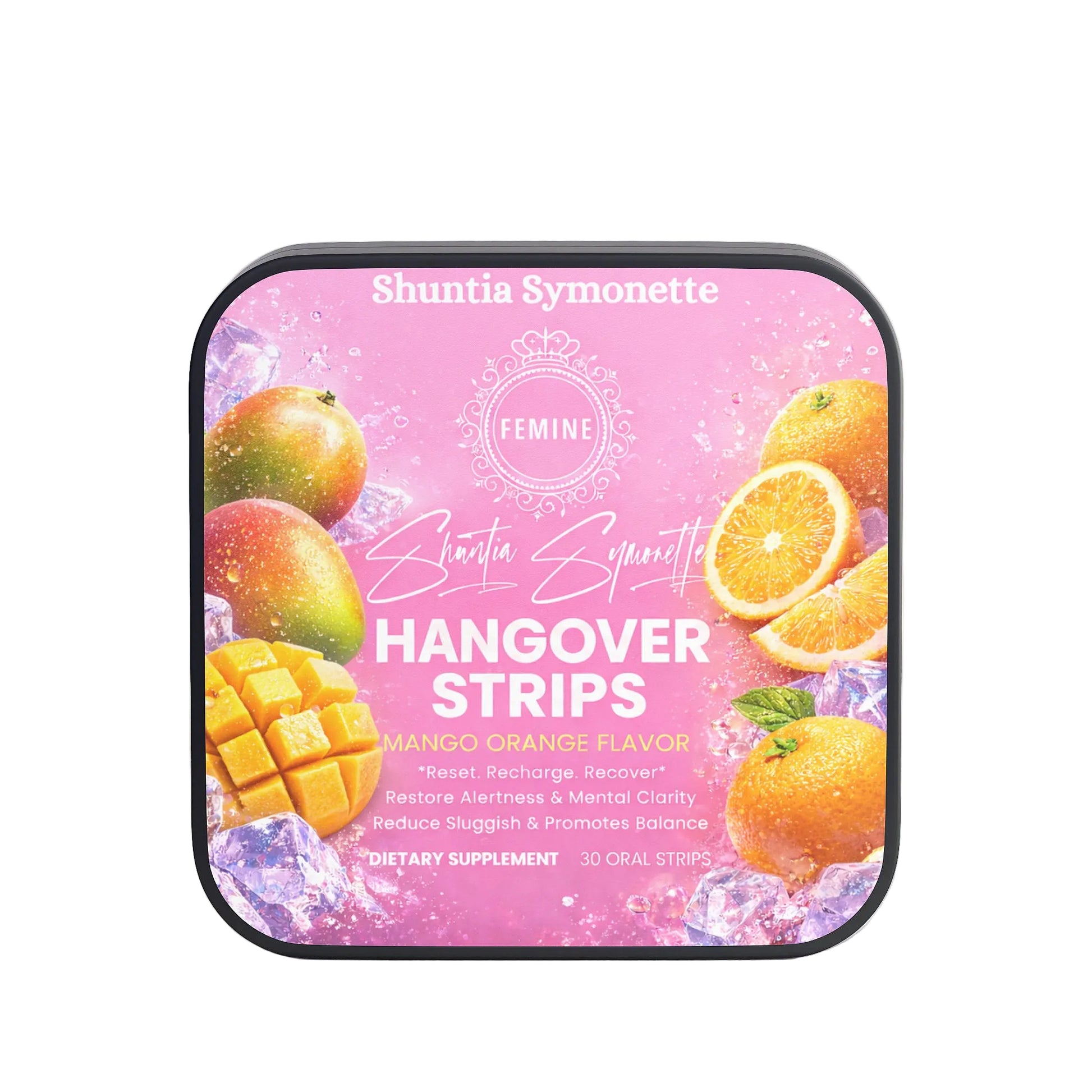 Fast dissolve hangover recovery oral strips supplement for hydration support and energy restoration