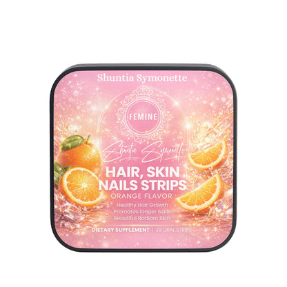 Fast dissolve hair skin and nails oral strips for beauty support and daily wellness supplement