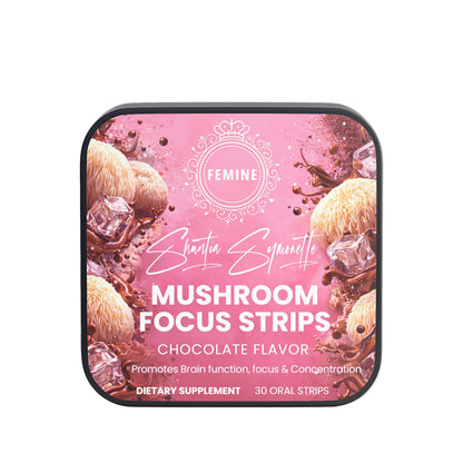 Fast dissolve mushroom focus oral strips for cognitive support and mental clarity wellness supplement