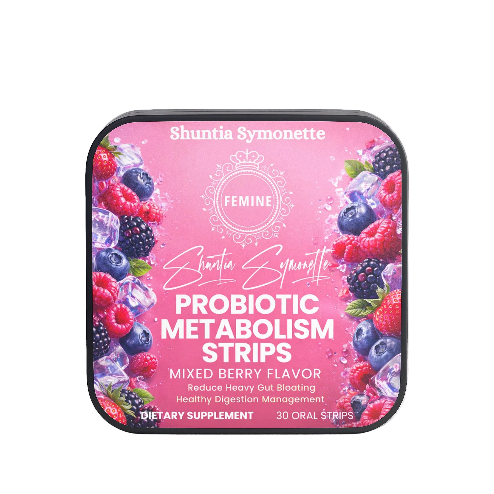 Fast dissolve probiotic metabolism oral strips for gut health and digestive support wellness supplement