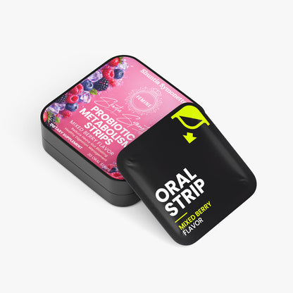 Fast dissolve probiotic metabolism oral strips for gut health and digestive support wellness supplement