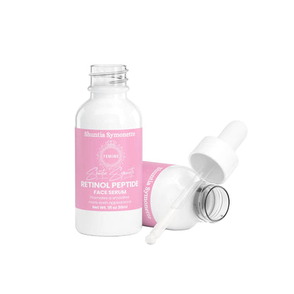 Retinol Peptide Face Serum anti aging skincare collagen boosting peptide retinol serum glass skin luxury beauty routine viral trending celebrity glow skincare formula by Shuntia Symonette shop the viral trending product on amazon etsy google facebook Instagram TikTok shopify youtube pineterest shop