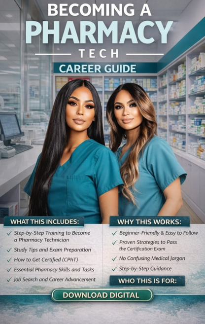 Pharmacy Tech 3 Day Course Blueprint | Digital Download | Pharmacy Technician Study & Career Planning Resource - Shuntia Symonette