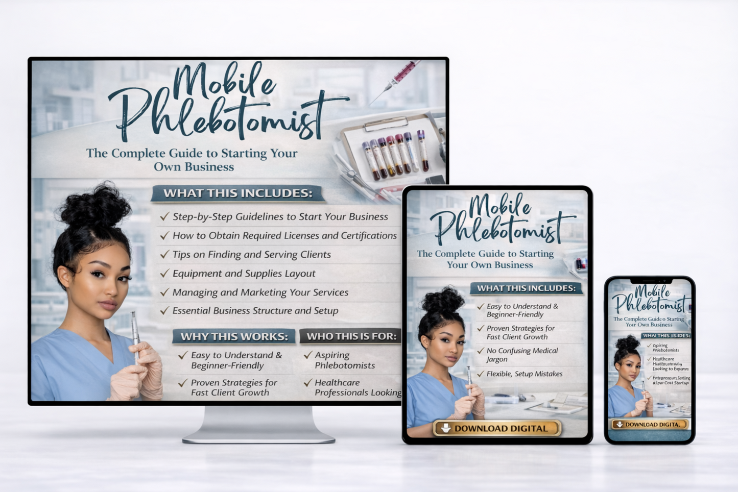 Mobile Phlebotomist 3 Day Course Blueprint | Digital Download | Mobile Phlebotomy Planning & Organization Resource - Shuntia Symonette