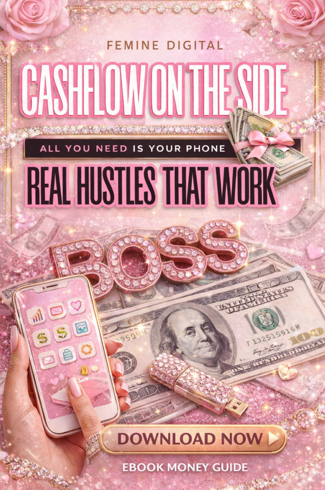 Digital Money 3 Day Course Blueprint | Cash Flow | Multiple Side Hustles | All you need is your Phone to make over 9k a Month | Instant Digital Download - Shuntia Symonette