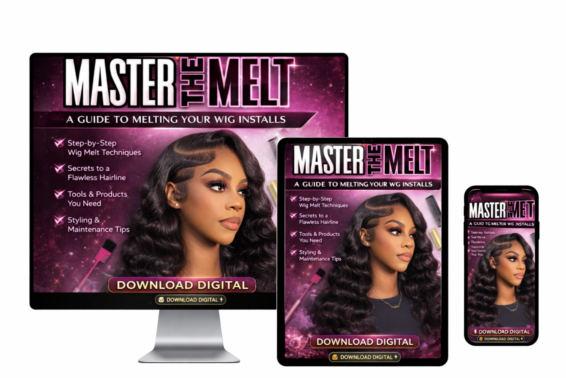 Master Melt Wig 3 Day Course Blueprint | Digital Download | Wig Melt & Wig Styling Planning & Organization Resource - Shuntia Symonette