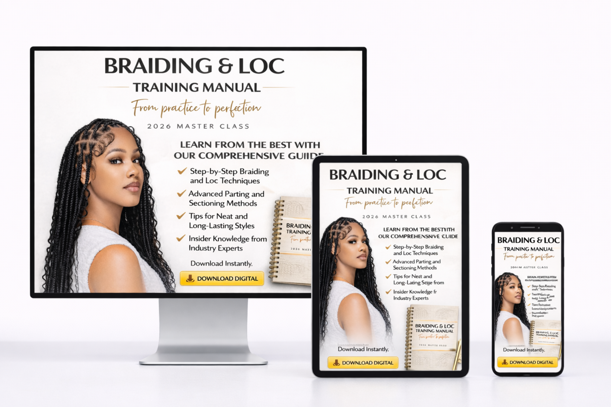 Braiding Loc 3 Day Course Blueprint | Digital Download | Hair Braiding | Loc Planning | Organization Resource - Shuntia Symonette