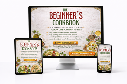 The Beginner’s Digital Cookbook Blueprint | Easy Step by Step Recipes for Beginners | Digital Cookbook PDF | Instant Download - Shuntia Symonette