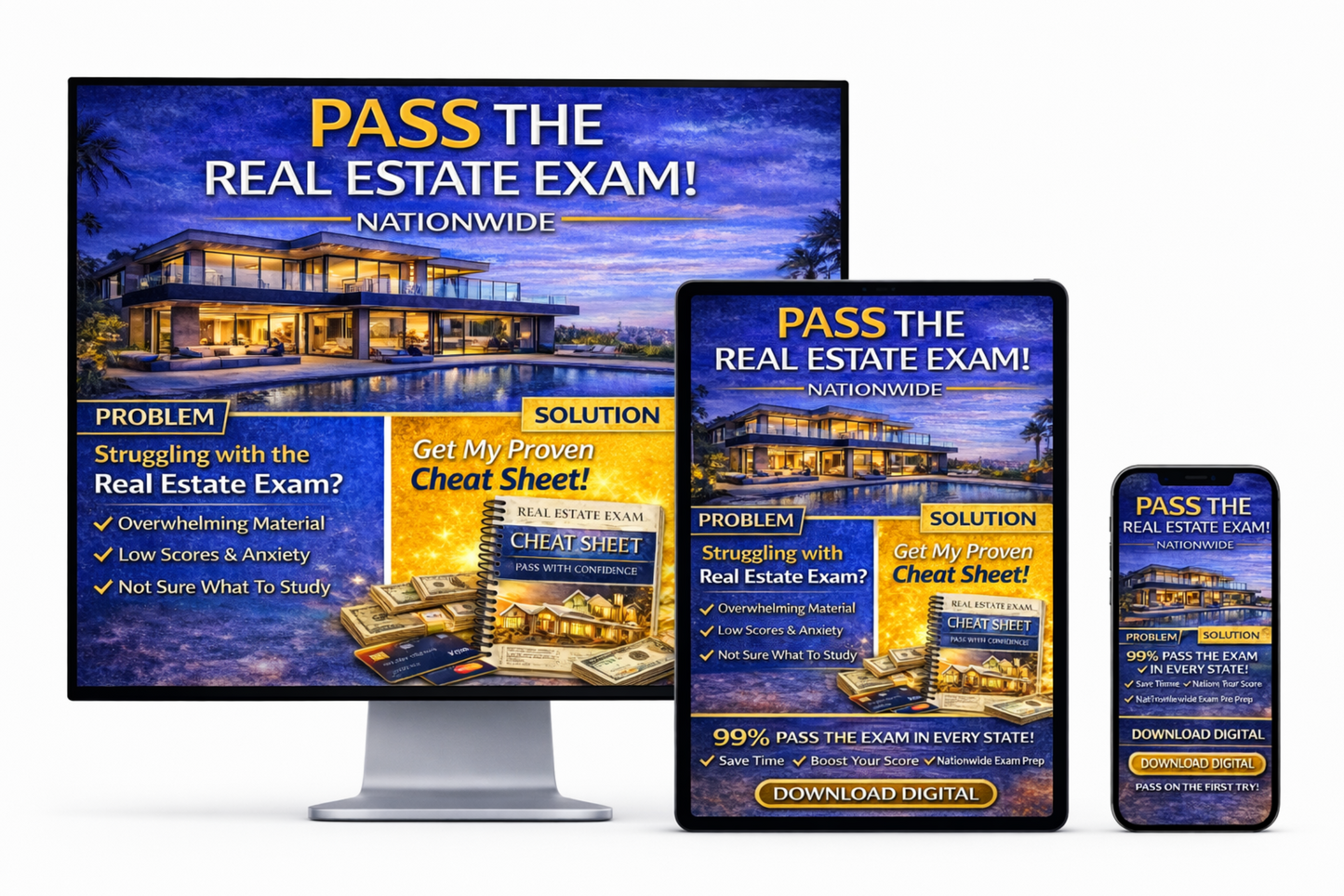 Real Estate Exam Prep 3 Day Course Blueprint | Digital Download | Real Estate Licensing Study Exam Preparation Resource - Shuntia Symonette