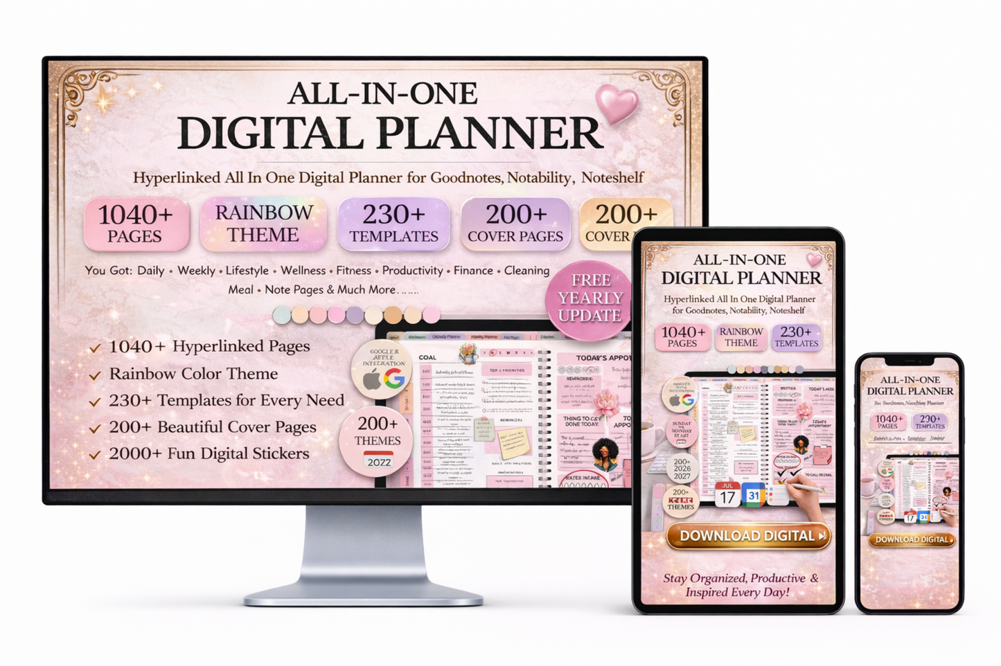 Digital Phone Journal Blueprint | Daily | Weekly | Monthly | Planner for Business | School | Goal Planning | Instant Download - Shuntia Symonette