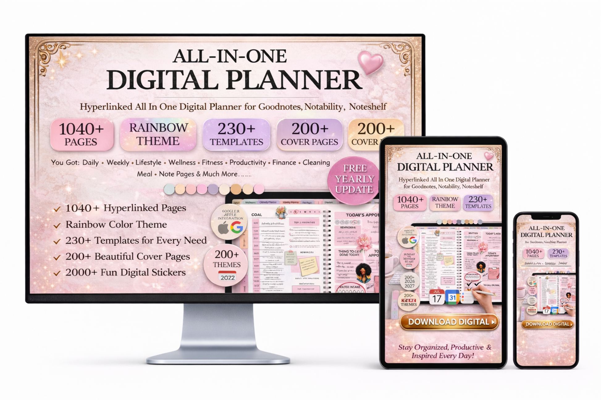 Digital Phone Journal Blueprint | Daily | Weekly | Monthly | Planner for Business | School | Goal Planning | Instant Download - Shuntia Symonette