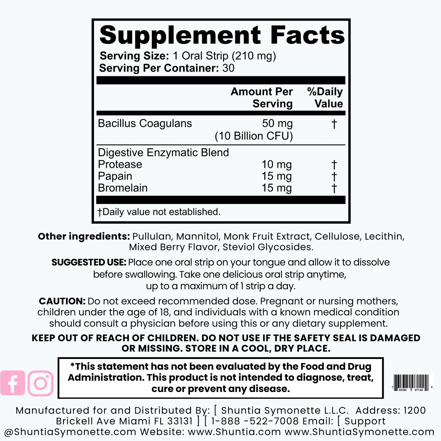 Digestive Gut Health Strips - Shuntia Symonette