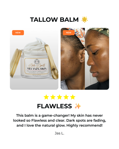 Whipped Tallow Balm with Vanilla Bean for deep skin hydration