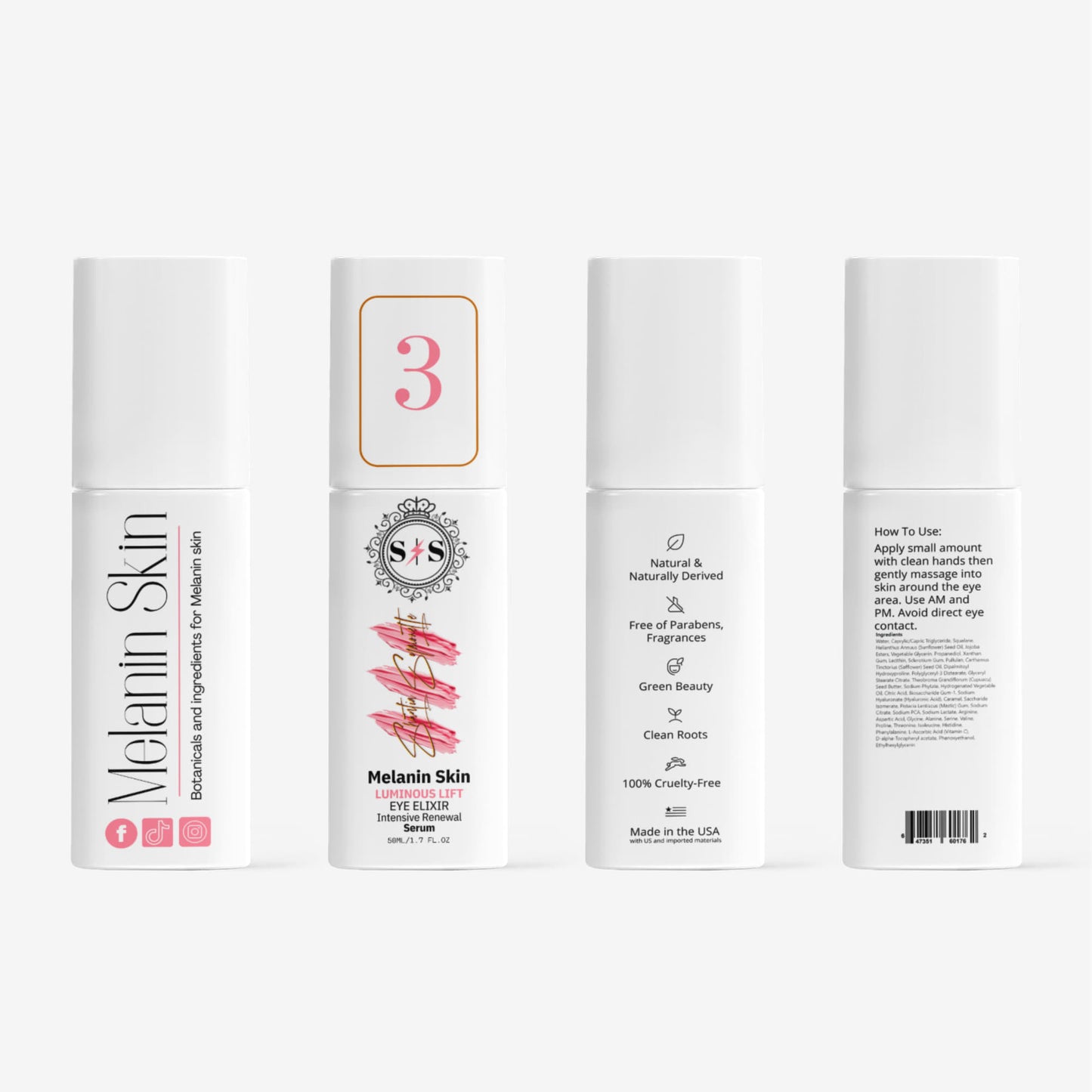 Brighten Firm Eye Serum Intensive Renewal For Melanin Skin