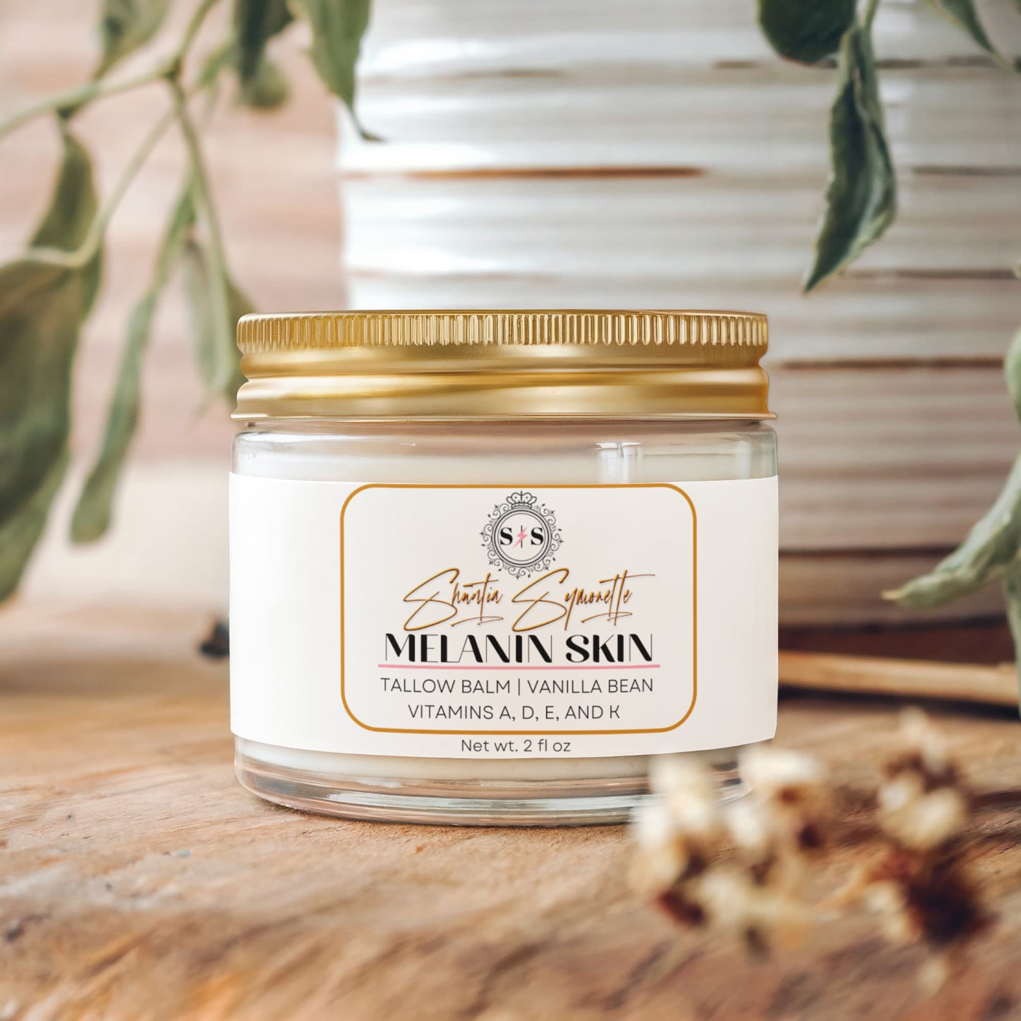 Whipped Tallow Balm with Vanilla Bean for deep skin hydration