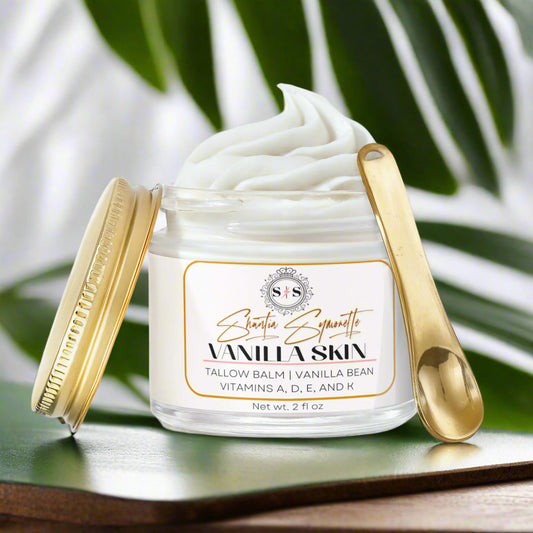 Whipped Tallow Balm with Vanilla Bean for sensitive skin care