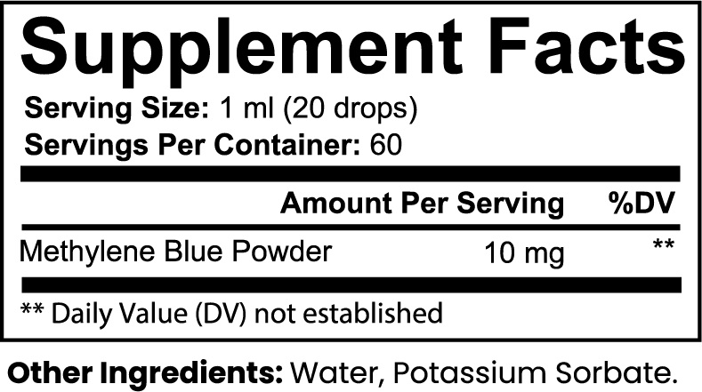 Methylene Blue Drops - Shuntia Symonette